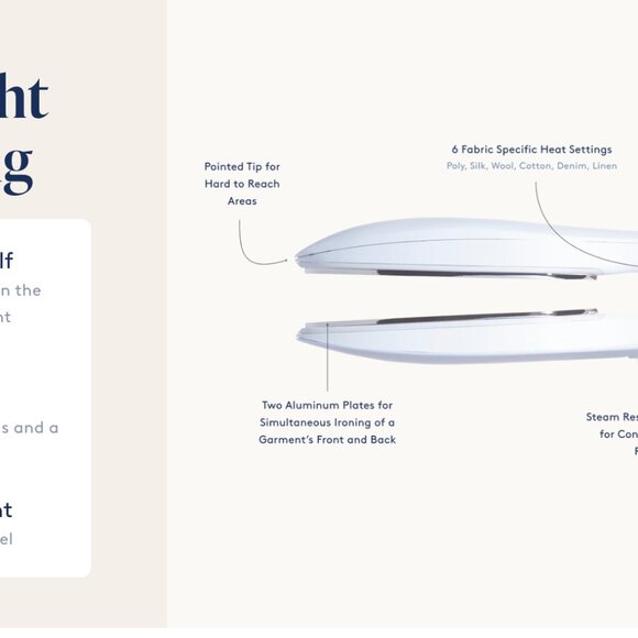 NORI Press Handheld Travel Iron and Steamer - Picture 4 of 6